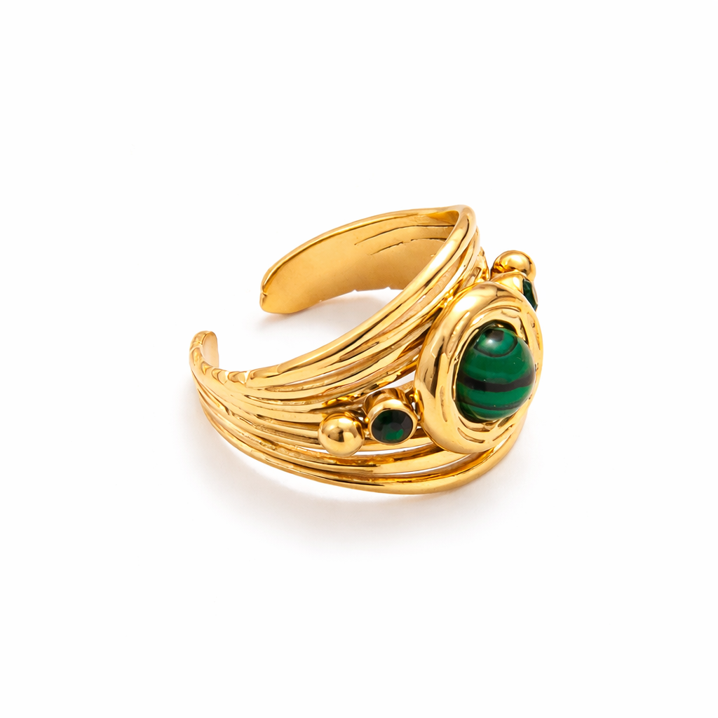 Bague en jade bulle