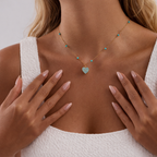 Blu Serenade Heartbeads