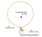 Stellar Pearl Charm Necklace