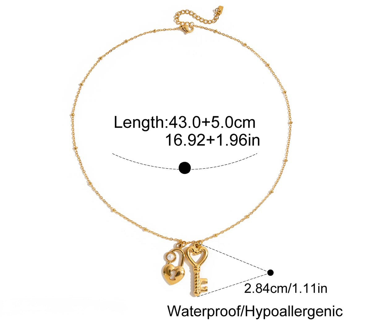 Collier avec cadenas de Cupidon