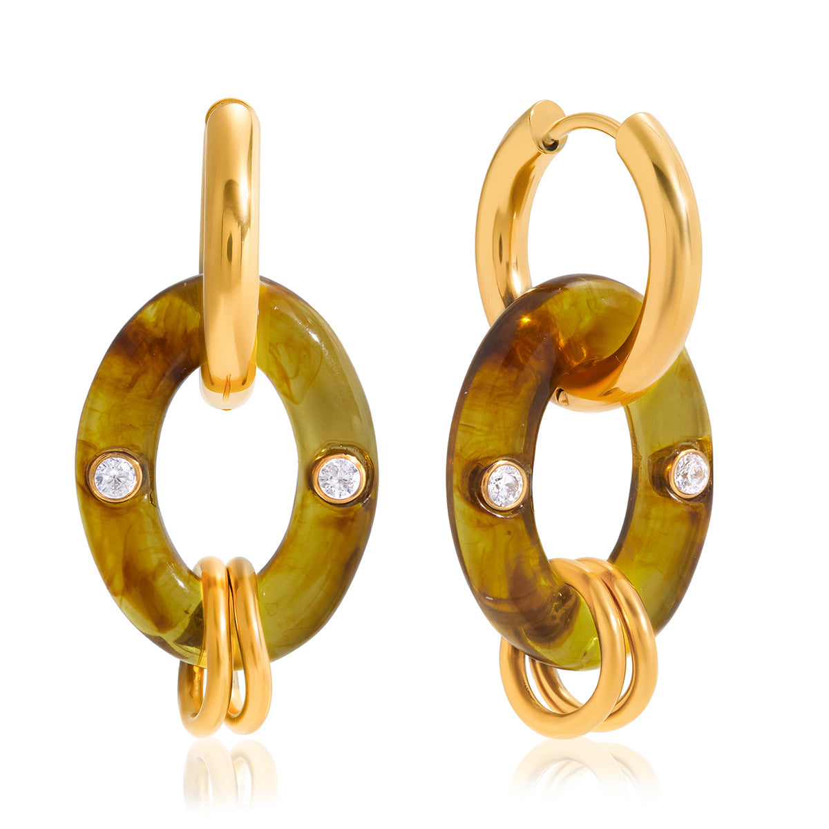 Boucles d'oreilles Miel éclat
