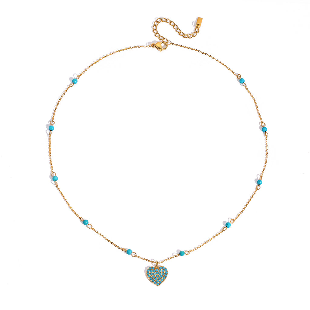 Blu Serenade Heartbeads