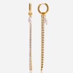 Pavé line earrings