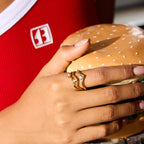 Charm halo ring stack