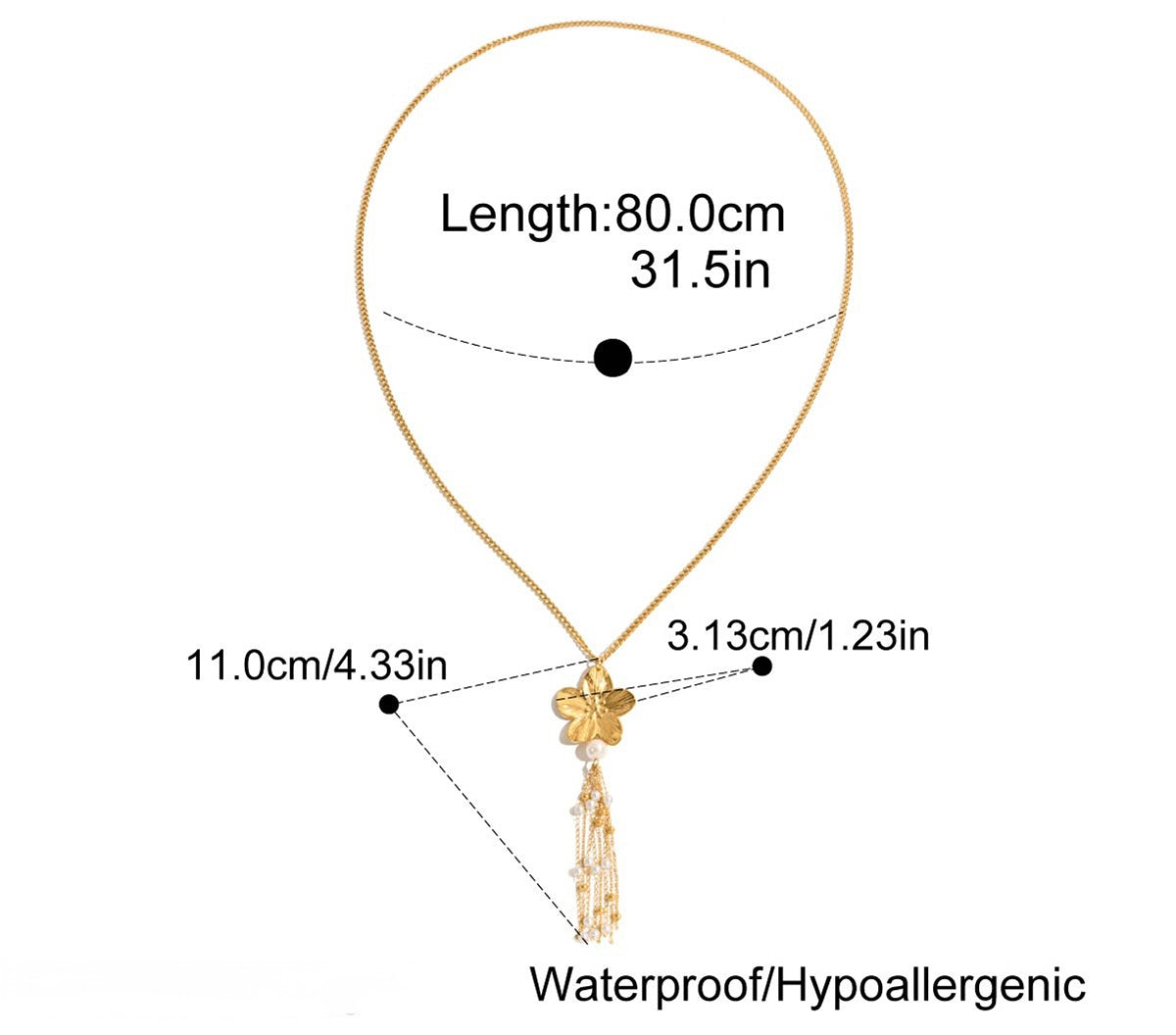 Sun-flare lariat  necklace