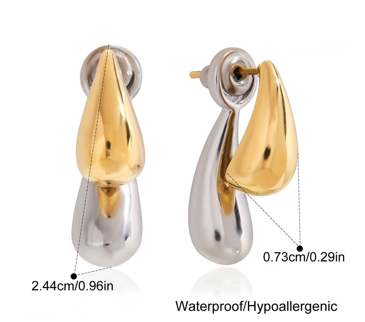 Boucles d'oreilles Duo Pluie