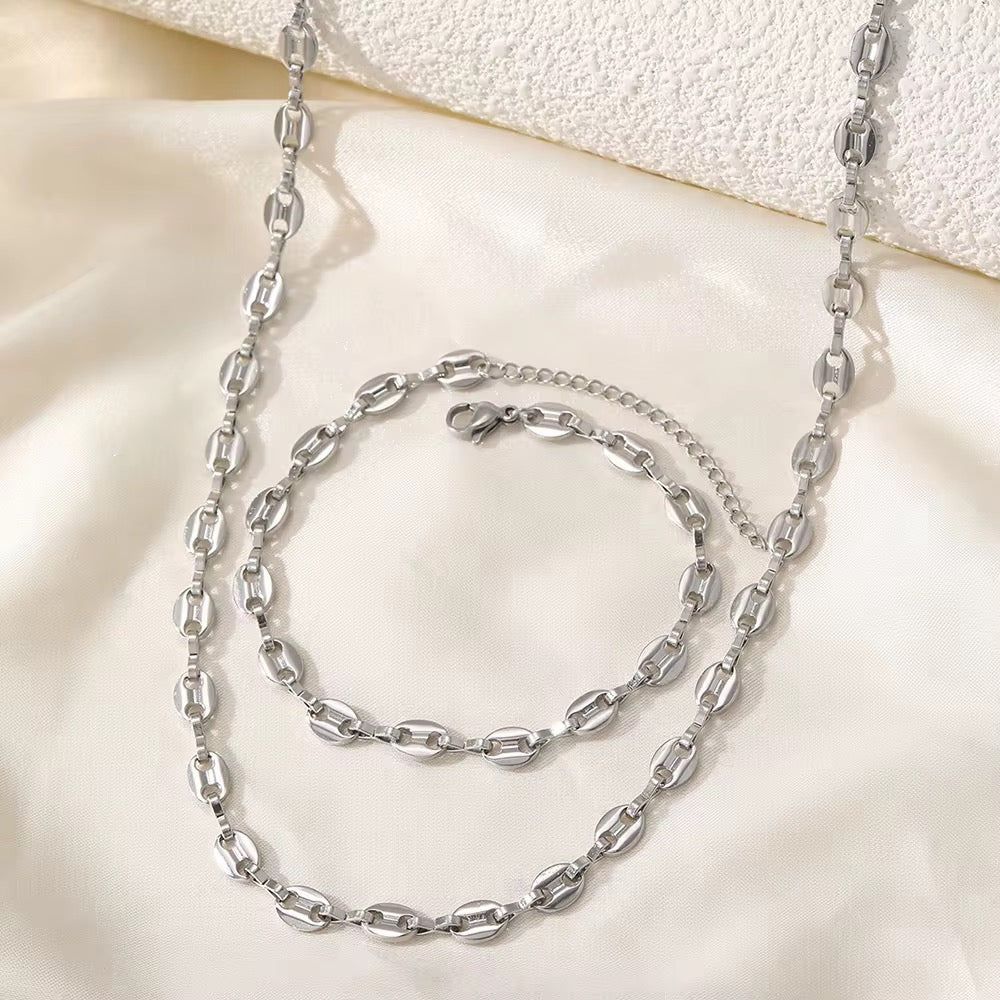 Coffee bean link chain