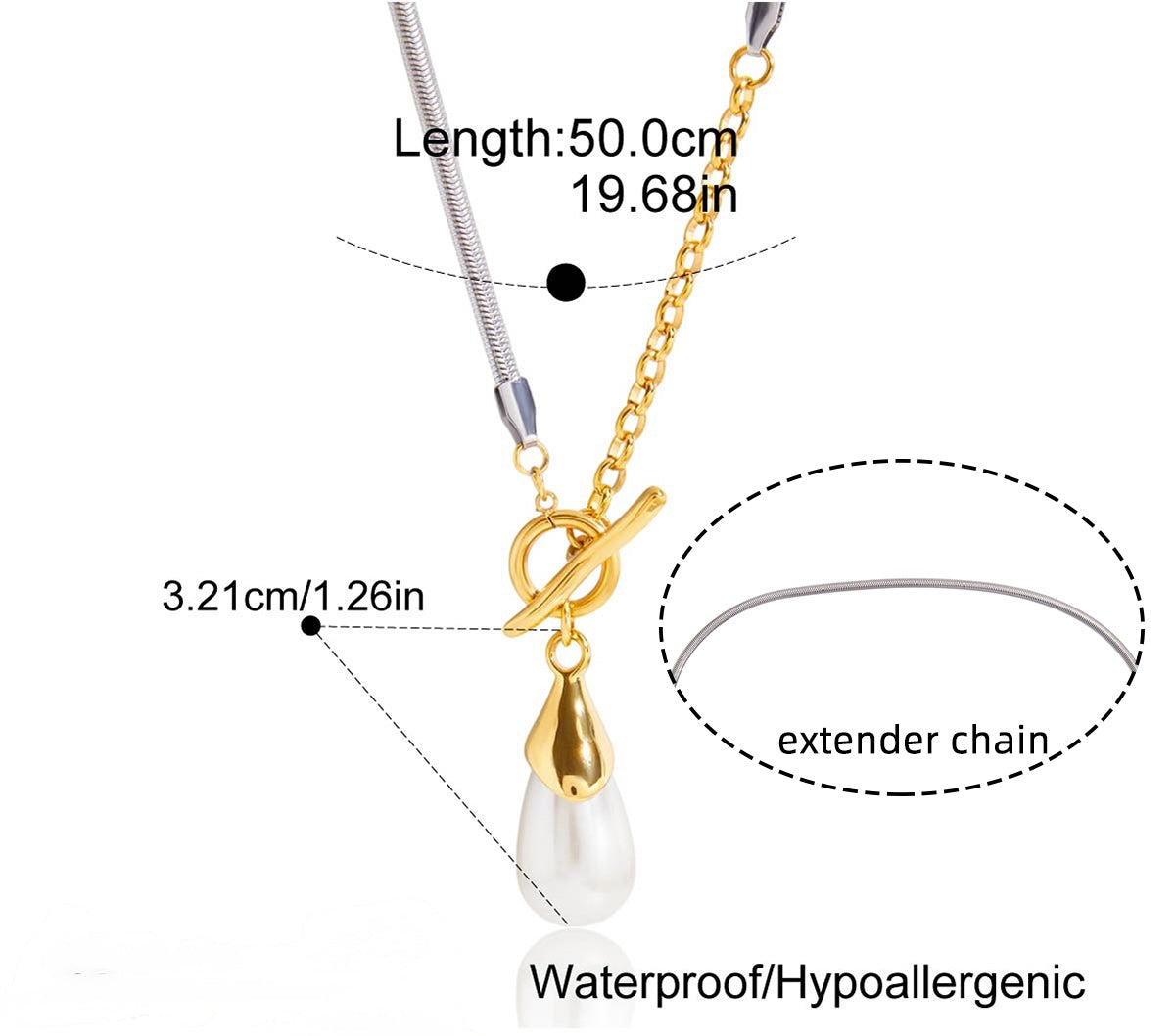 Collier de perles pendantes