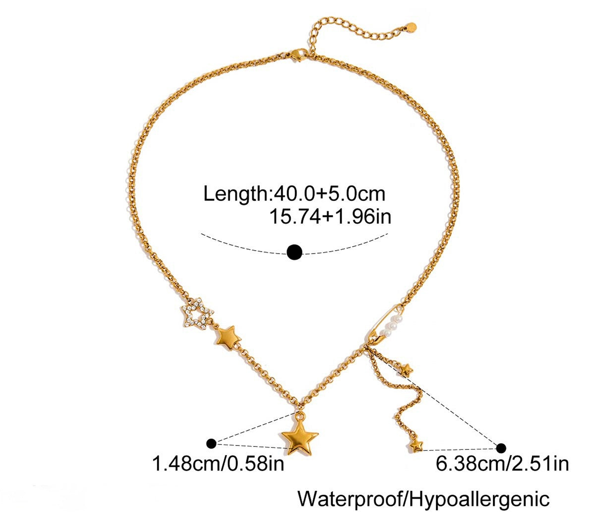 Star stream necklace