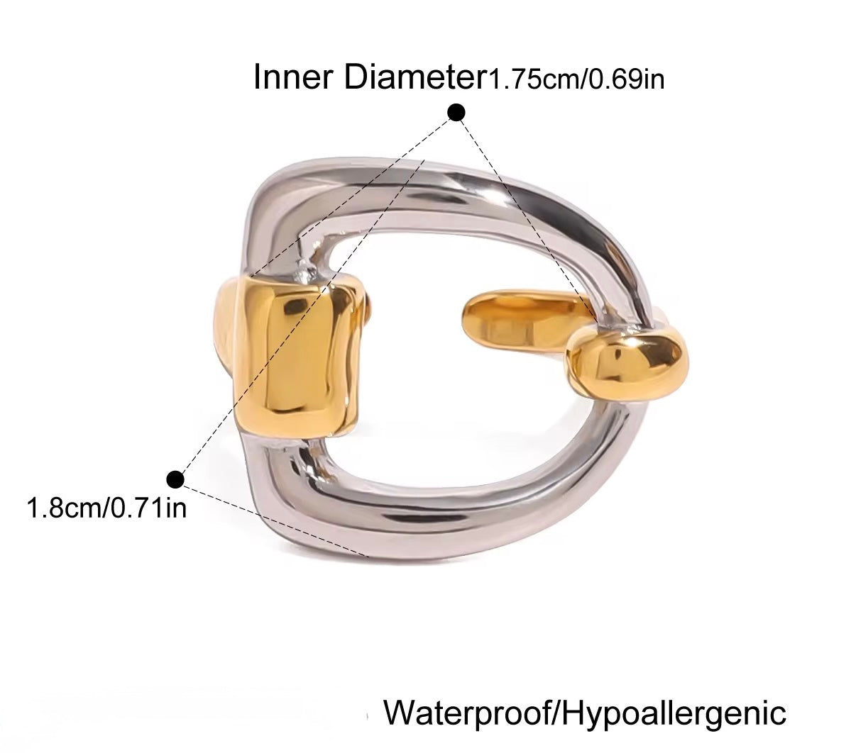 Stirrup Two-Tone Ring