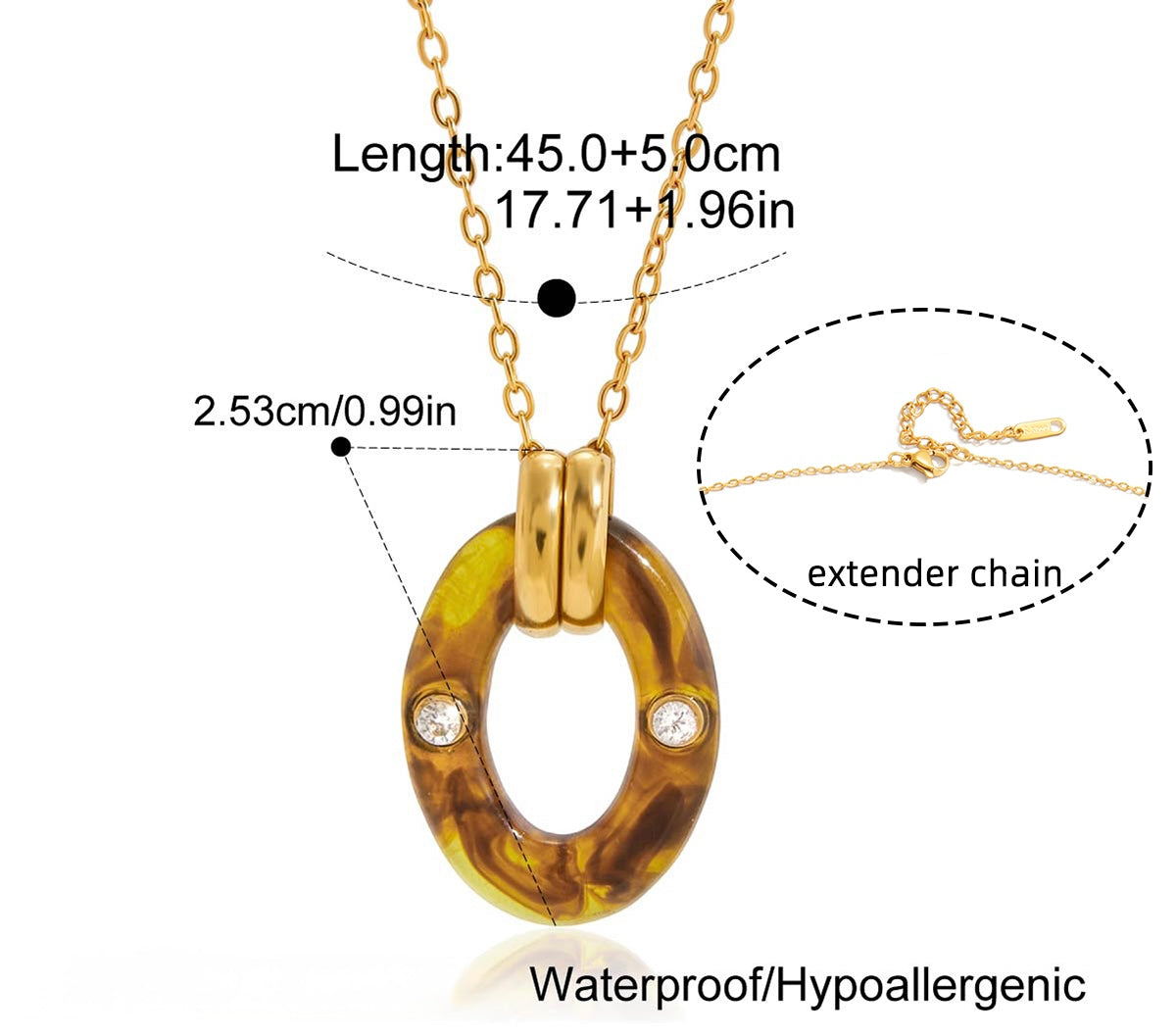 Miel éclat pendant