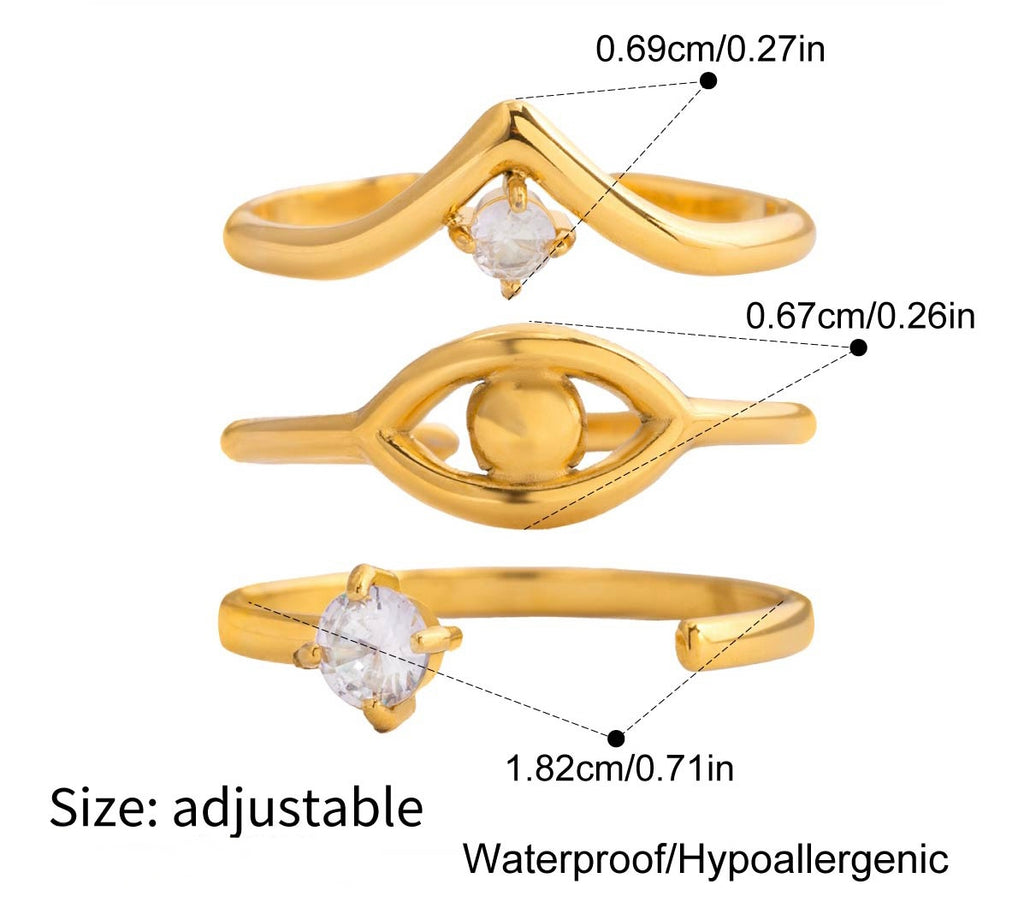 Charm halo ring stack