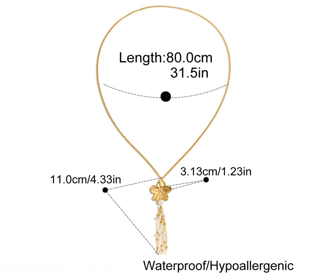 Bloom lariat necklace