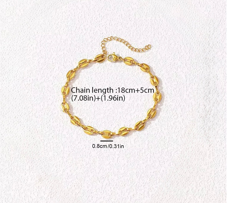 Coffee bean bracelet