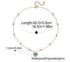 Blu Serenade Heartbeads