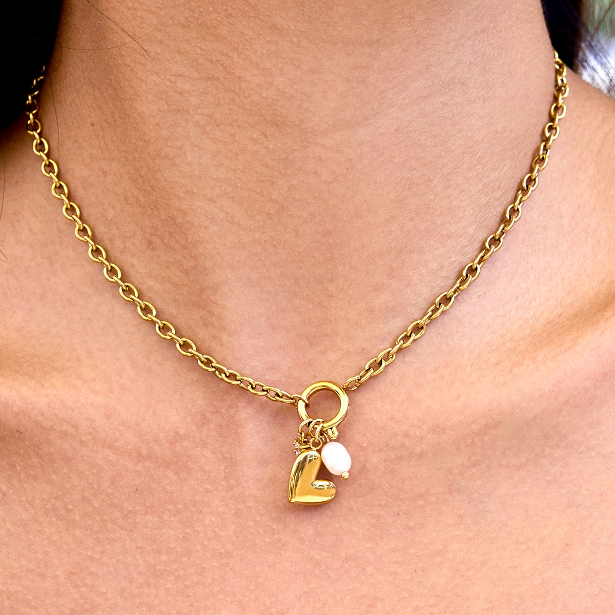 Collier de perles écrasées