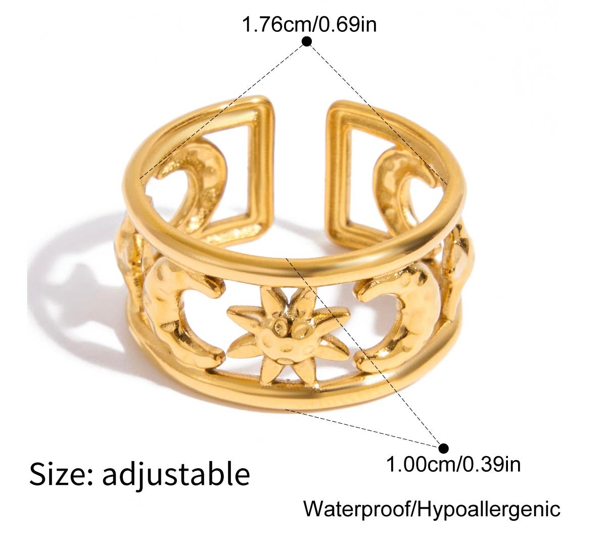 Bague à crête stellaire