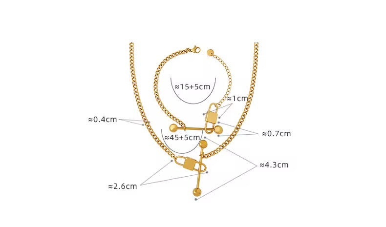 Collier cadenas d'amour