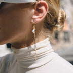 Pavé line earrings