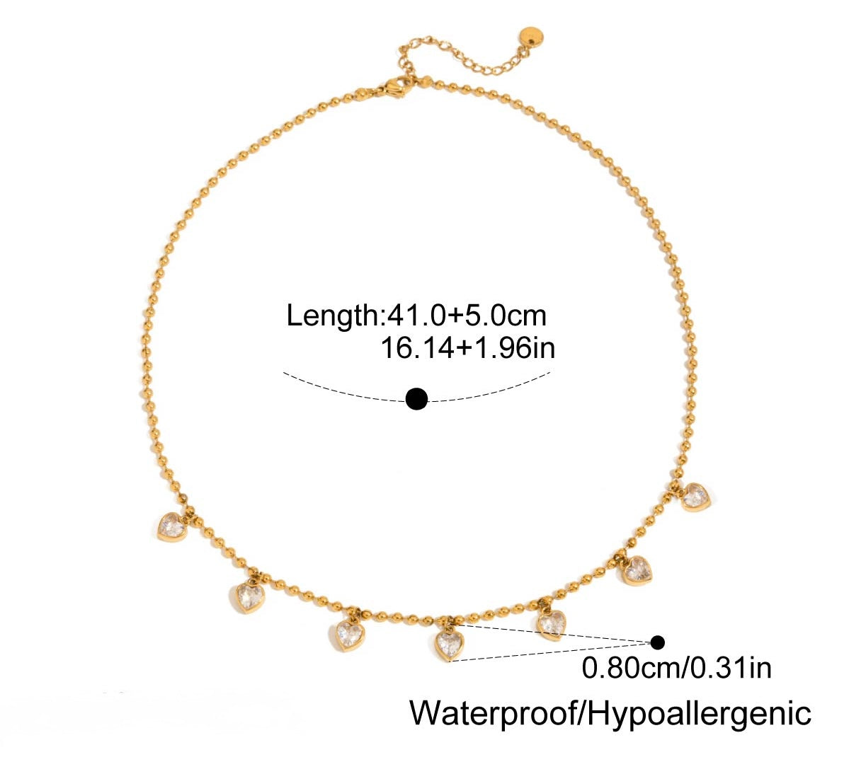 Heart spark necklace