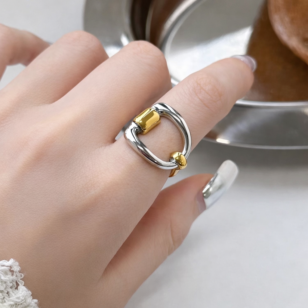 Stirrup Two-Tone Ring